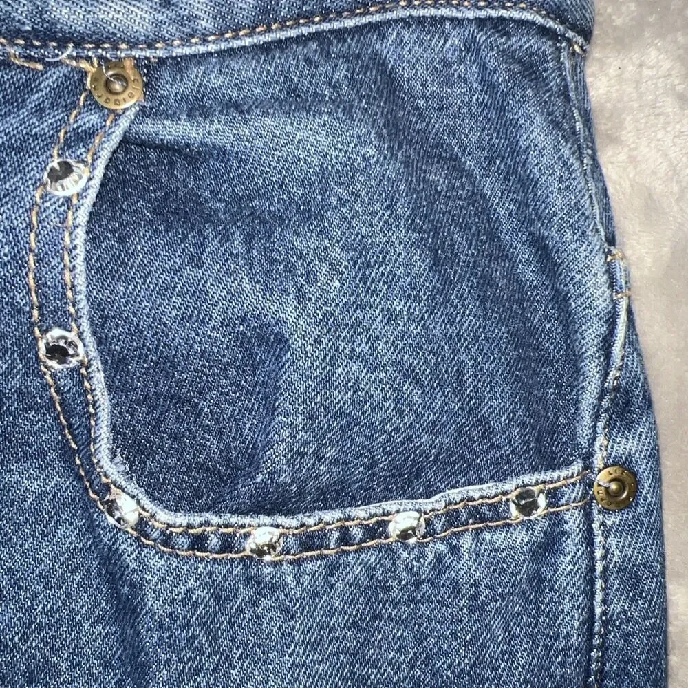 Liz Claiborne Lizwear Vintage 90s Womens 4 Denim Mom Jeans Rhinestones High Rise - Picture 11 of 15